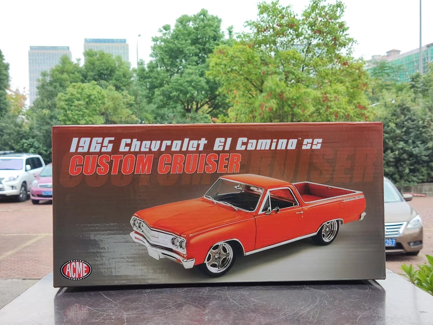ACME 1/18 Chevrolet El Camino SS Custom Cruiser Pickup – Orange (ACME045)