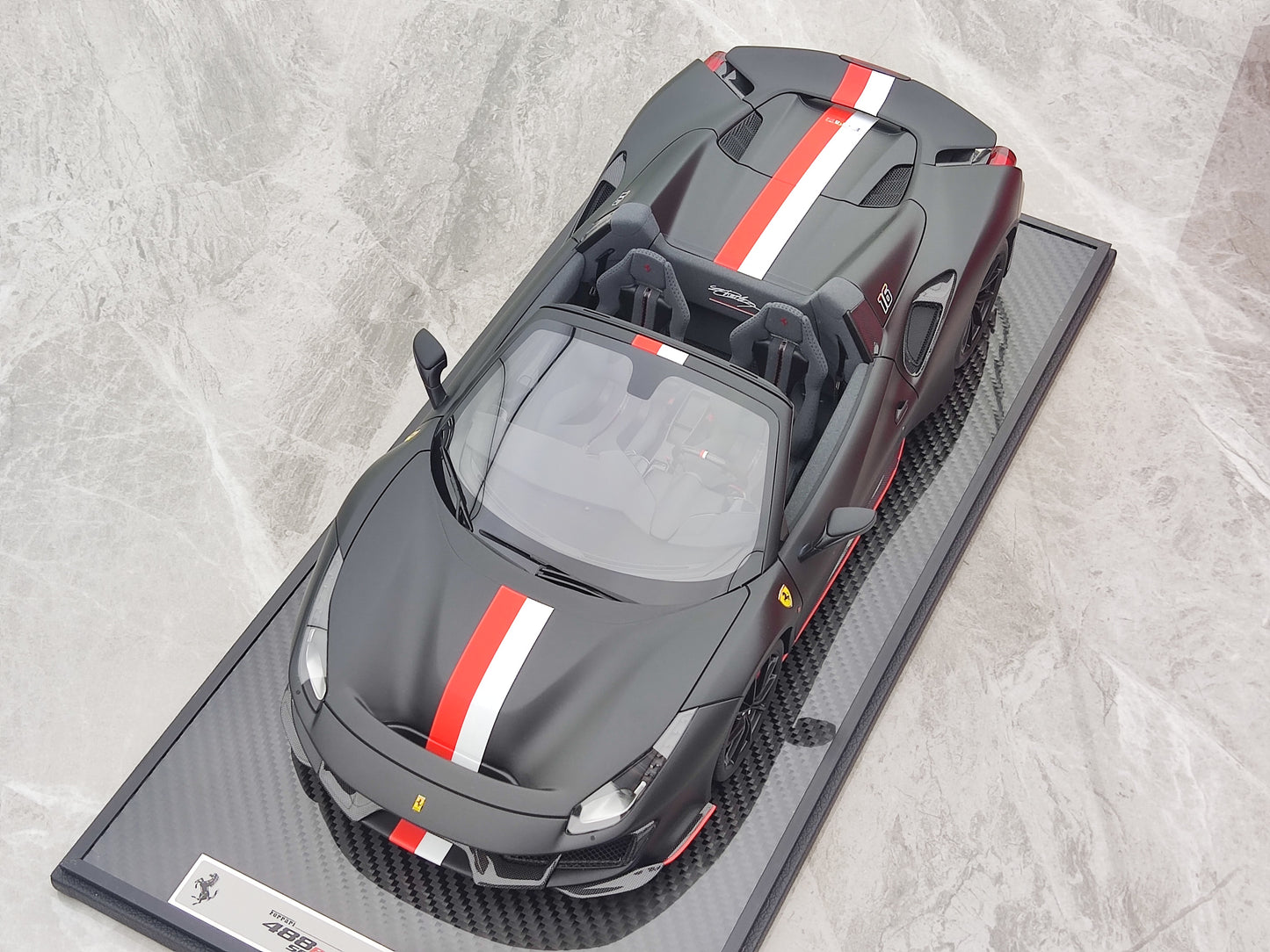 BBR 1/12 Ferrari 488 Pista Spider Leclerc Matte Black BBR1225CL