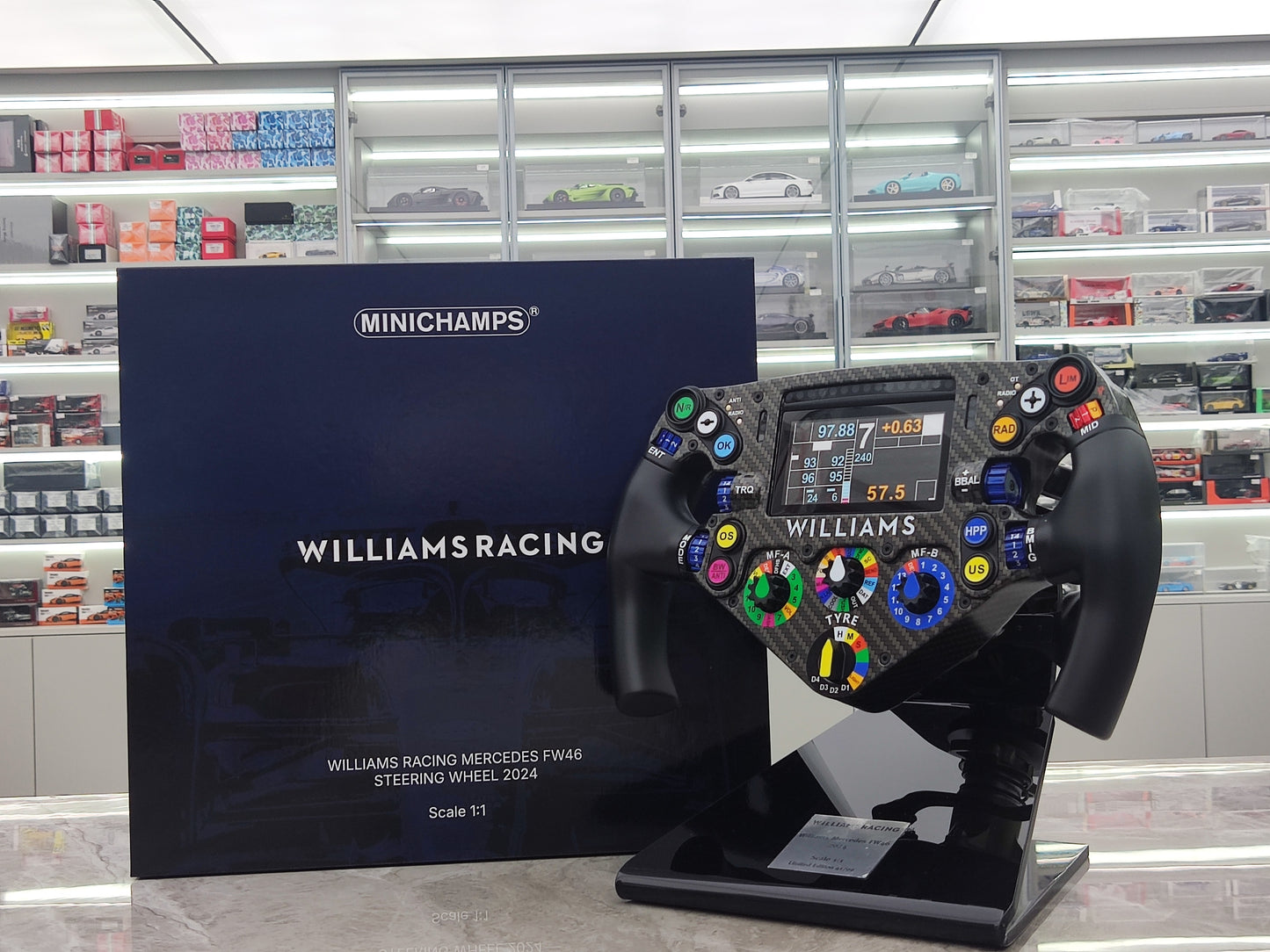 MINICHAMPS 1/1 WILLIAMS F1 FW46 – 2024 Steering Wheel Black 210240223