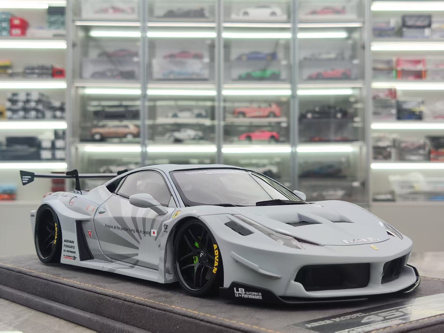 ARES MODEL 1/18 Ferrari 458 Battle Grey Model Car ARES010