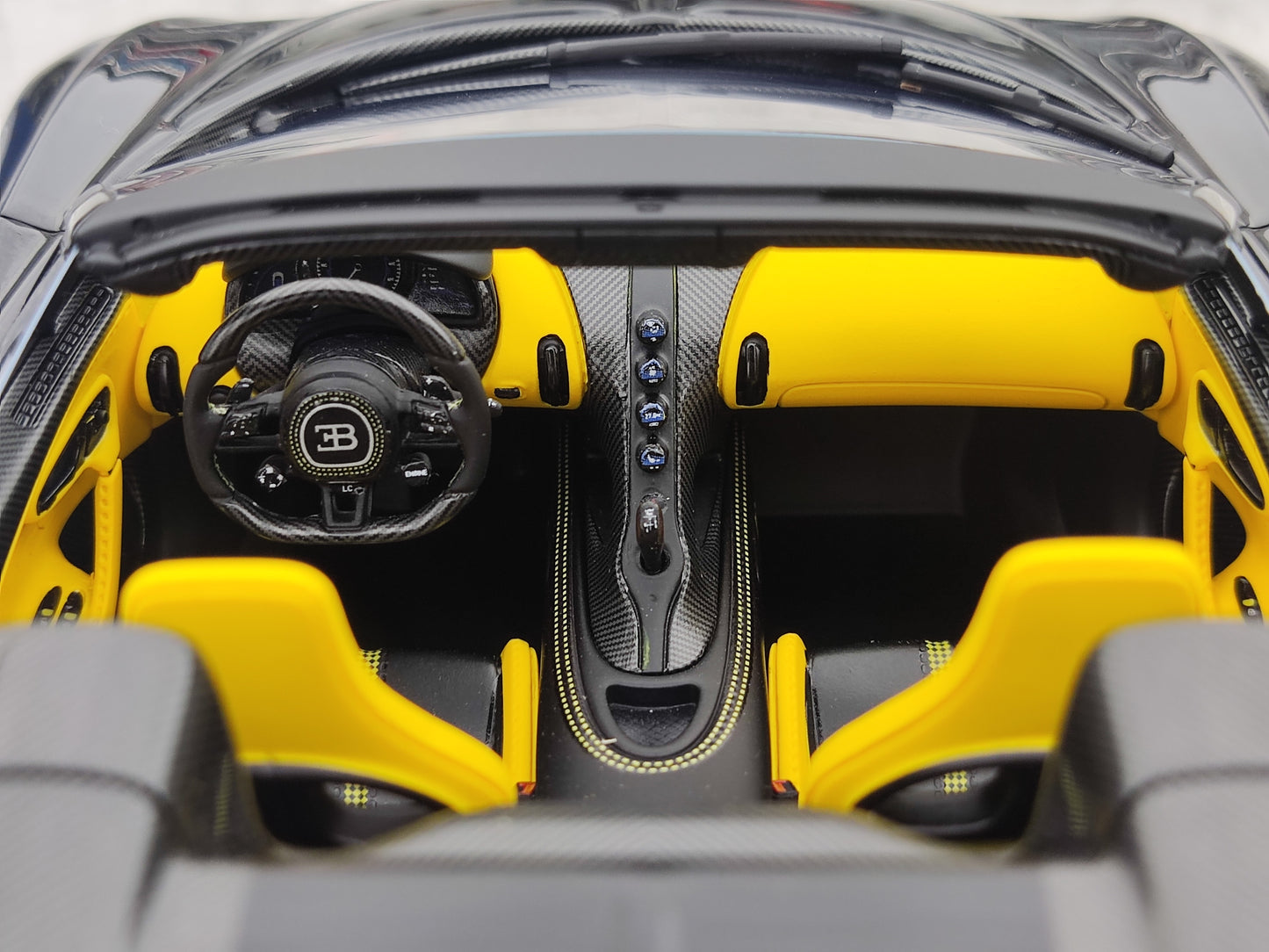 MR 1/18 Bugatti W16 Mistral Convertible, Jet Black, Limited Edition Model Car BUG015A