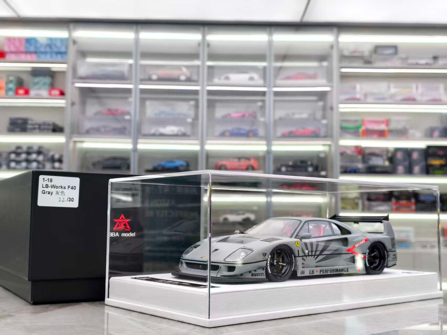 BBA MODEL 1/18 Ferrari F40 Battle Grey BBA030