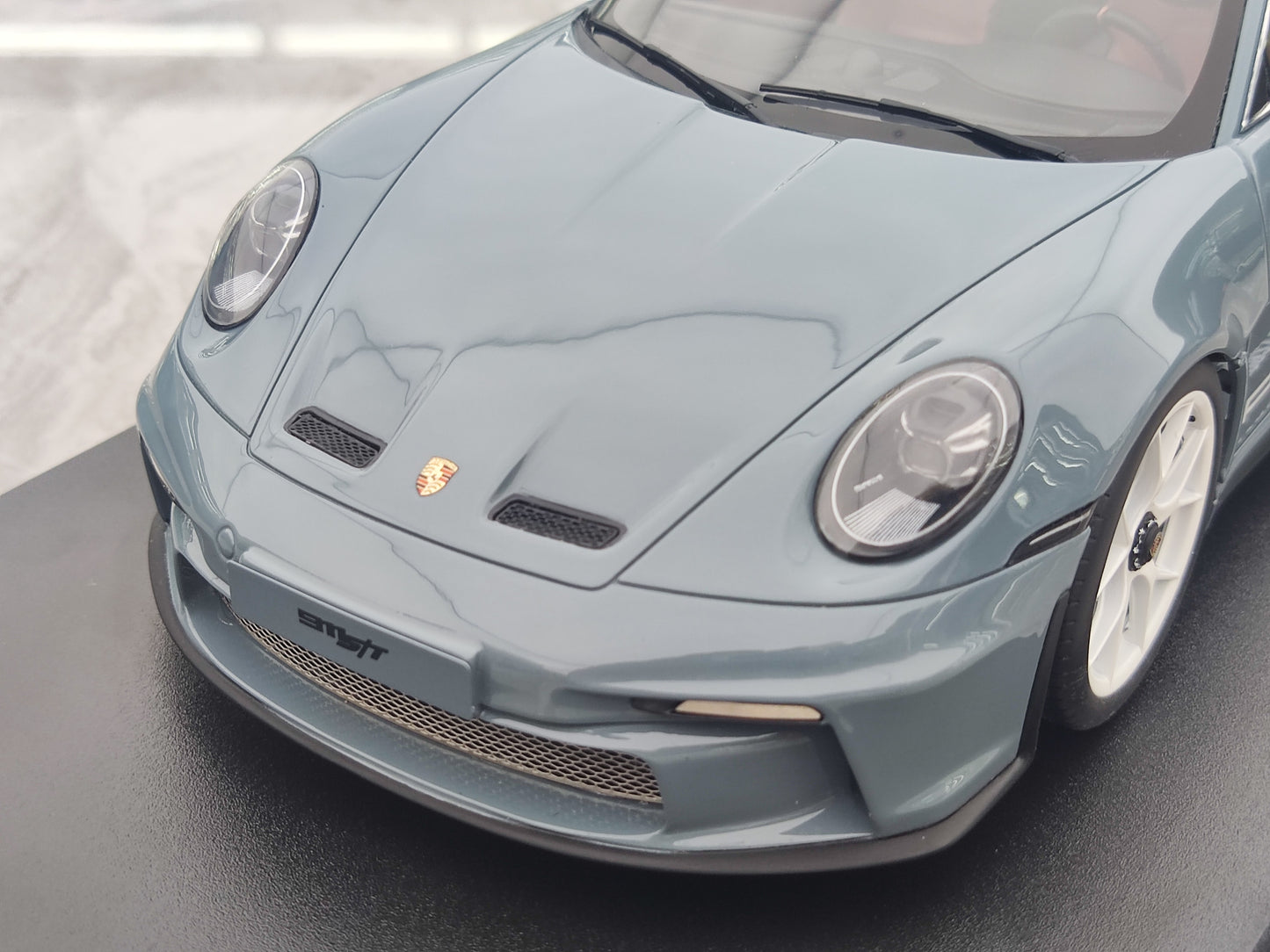 GT Spirit 1/18 Porsche 911 S/T SHORE Metala Blua Simulada Modelaŭto GT491