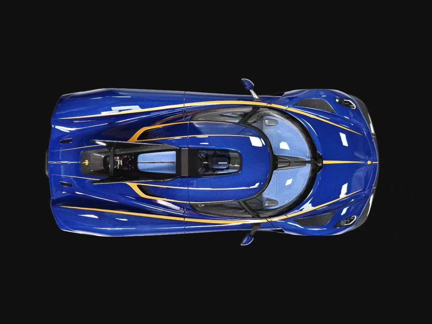 Frontiart 1/18 Koenigsegg Jesko Absolute Edition Carbon Dark Blue