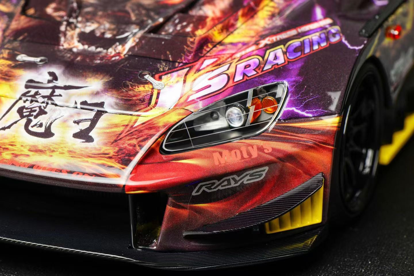 MOTORHELIX 1/18 Honda S2000 J's Racing Maou 2013 Demon King Livery