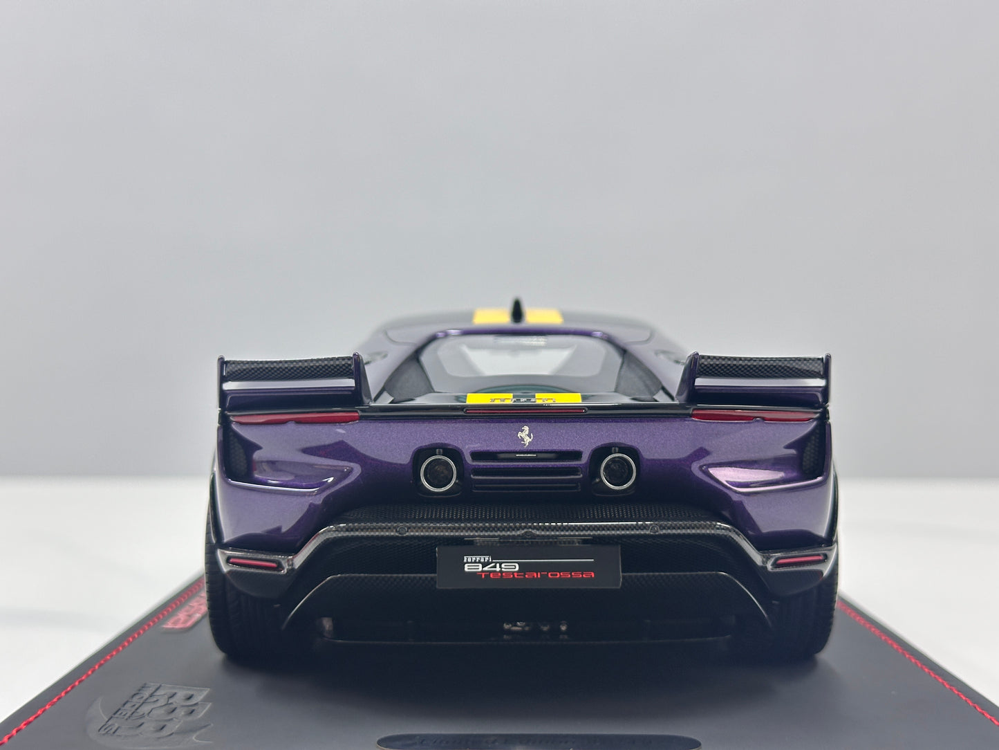 BBR 1/18 Ferrari 849 Testarossa Assetto Fiorano – Hong Kong Purple/Yellow Livery (P18276E)