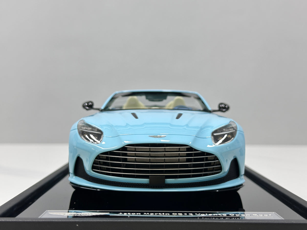 MOTORHELIX 1/18 Aston Martin DB12 Volante Convertible - Glass Blue (MH397)