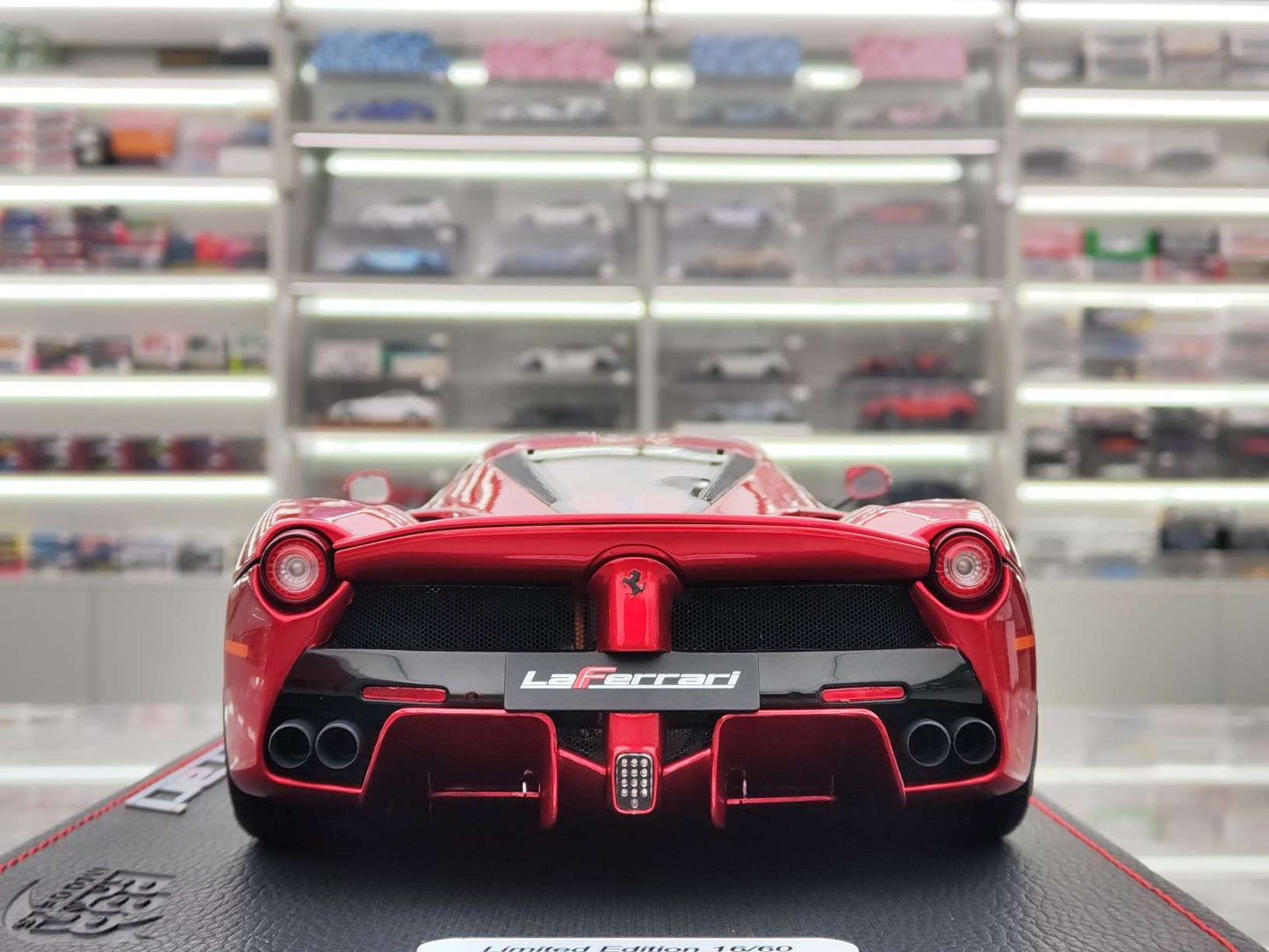BBR 1/18 Ferrari LaFerrari Hamilton Alloy Full Open Version, Metallic Red, Leather Sole, BBR1822H8DIECH