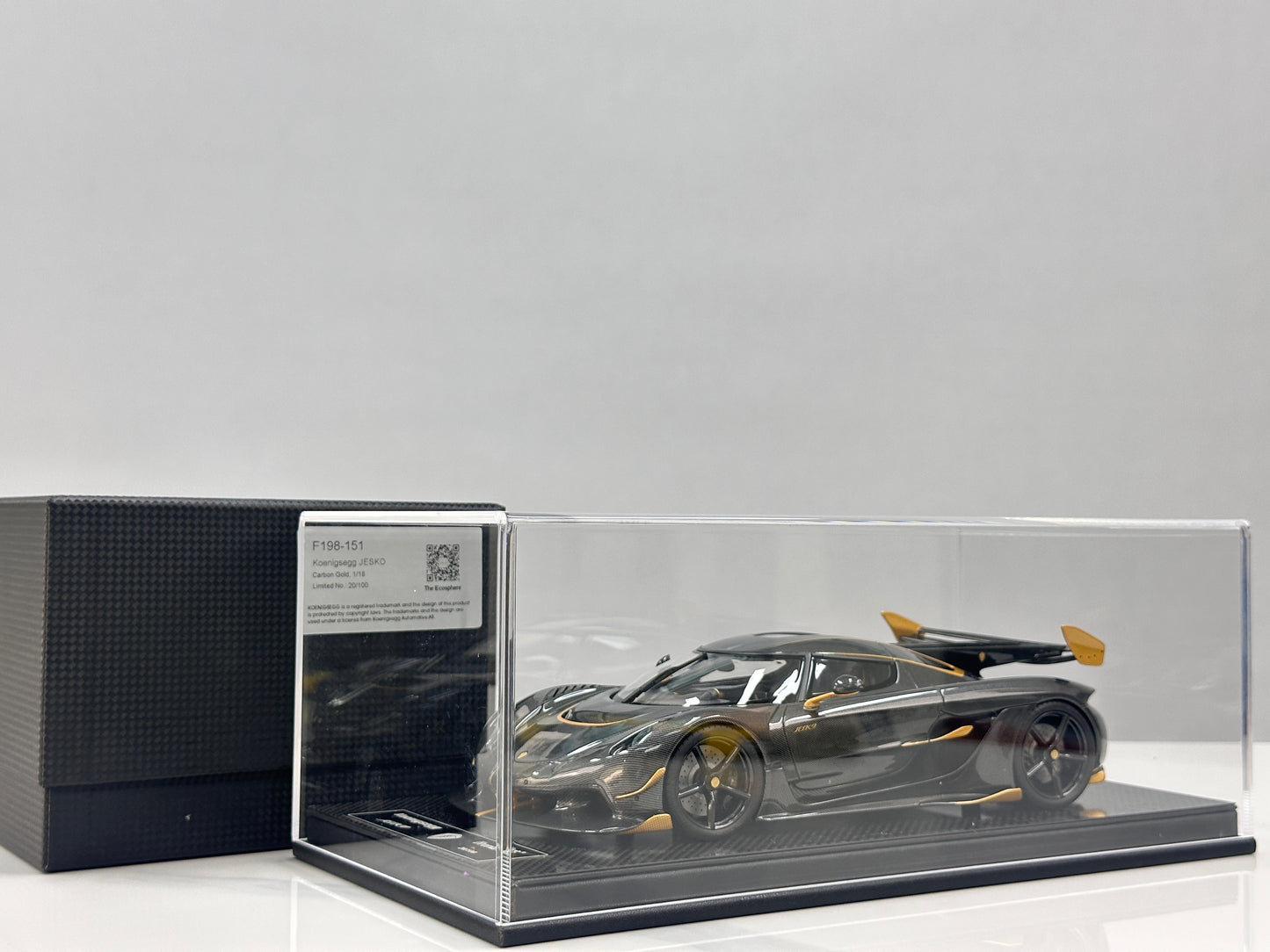 FRONTIART 1/18 Koenigsegg Jesko Carbon Gold FA197