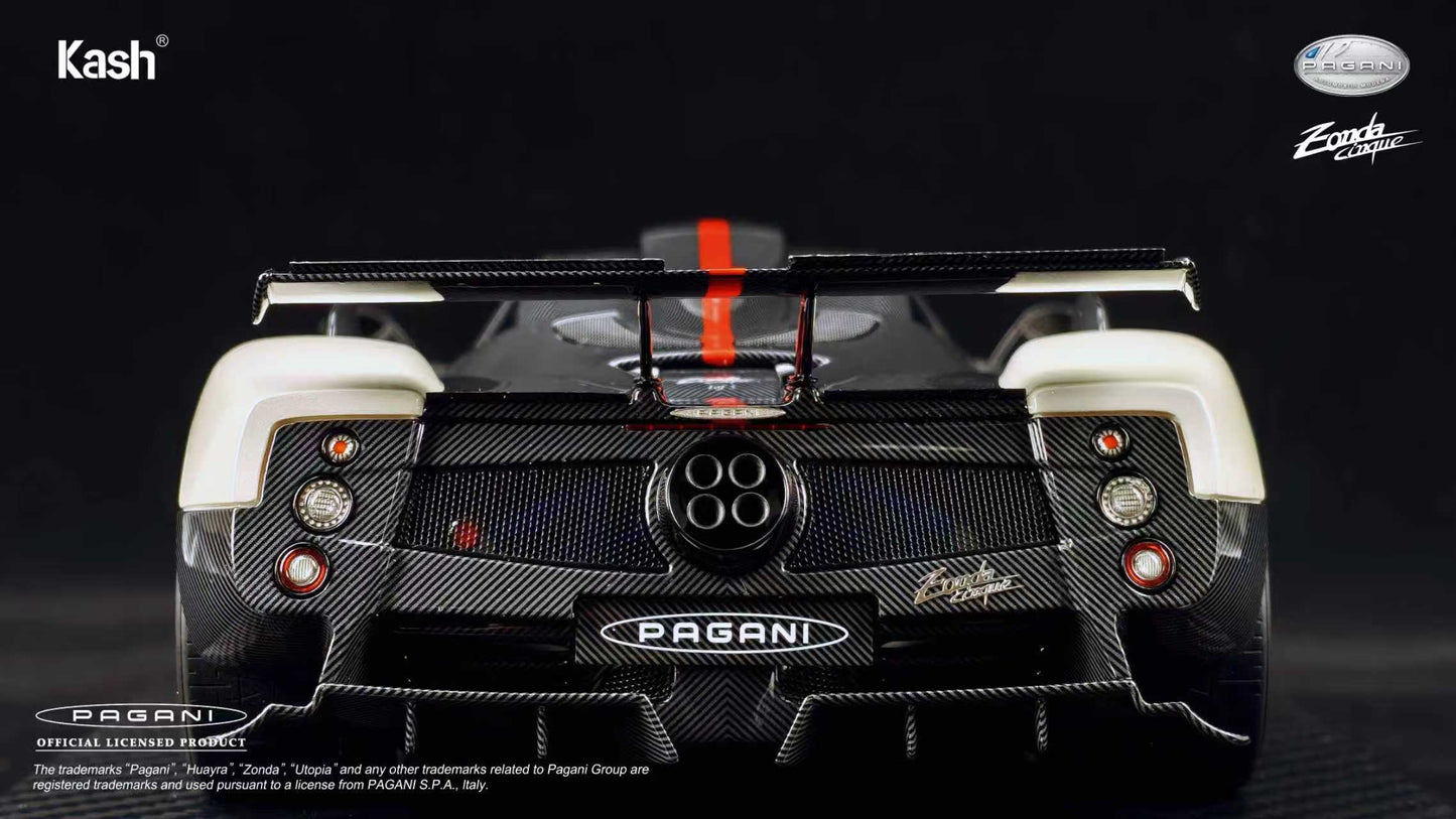 Kash Model 1/18 Pagani Zonda Cinque Coupe, Warm Pearl White Car Model