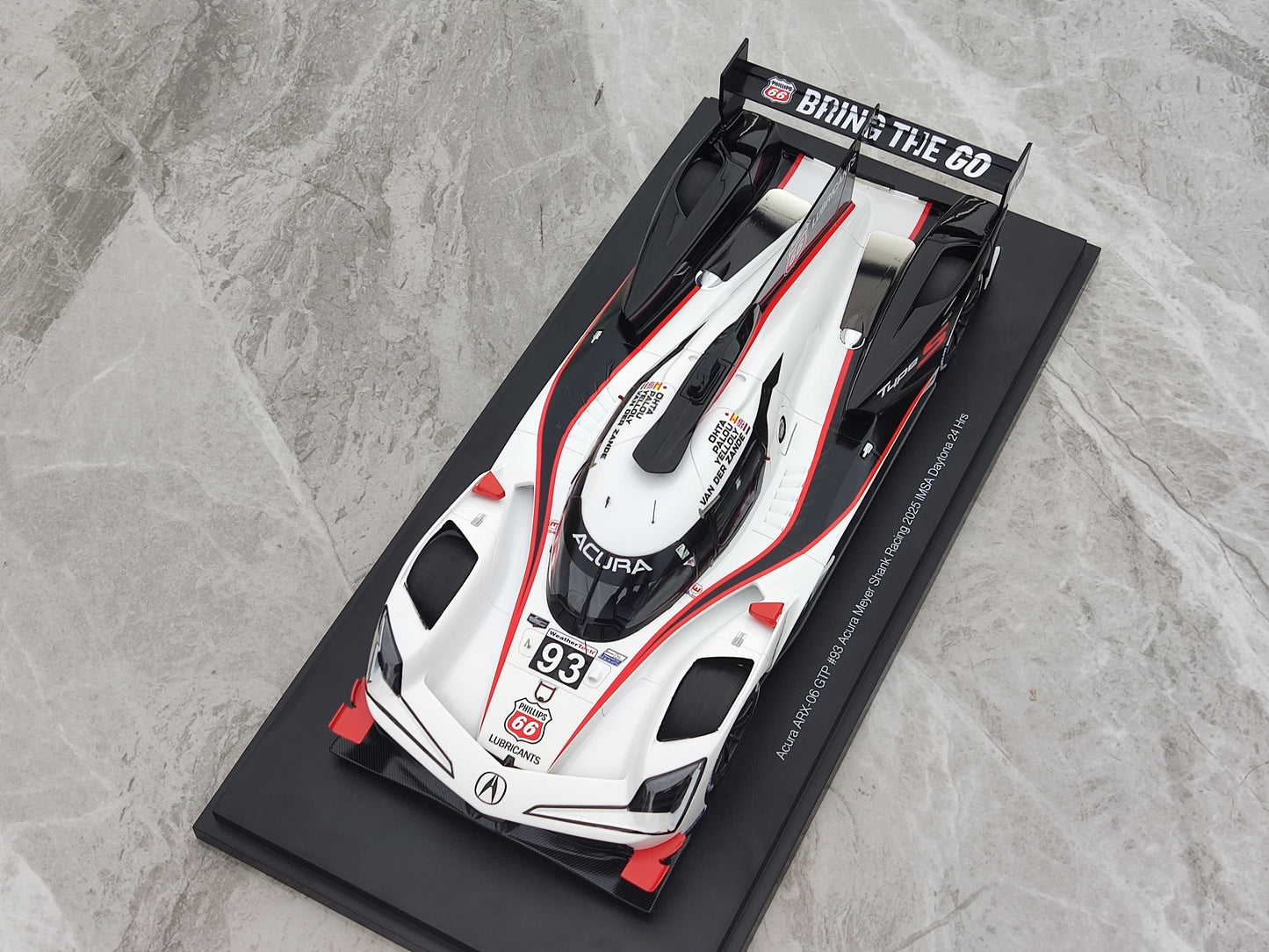 Topspeed 1/18 Acura ARX-06 GTP #93 Acura Meyer Shank Racing White Livery TS0631