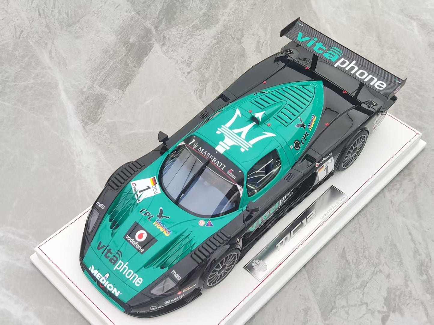 GL 1/18 Maserati MC12 Track Edition Black & Green Model Car JS-GL020