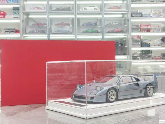 GL 1/18 Ferrari F40 Silver Gray Car Model JS-GL013