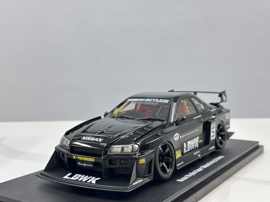 GT Spirit 1/18 Nissan Skyline GTR R34 LB - Super Silhouette Black Livery CLDC049