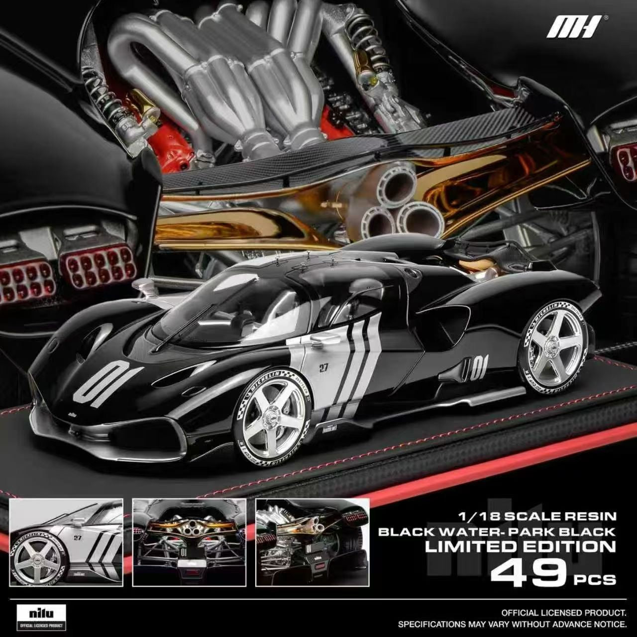MOTORHELIX 1/18 scale Nilu 27 first supercar resin model
