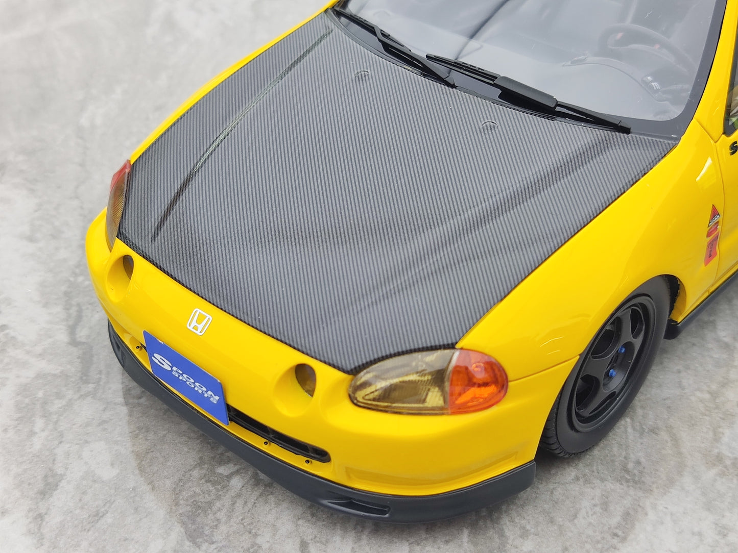 OTTO 1/18 Honda Civic Delsol Spoon Phoenix Yellow OT1154