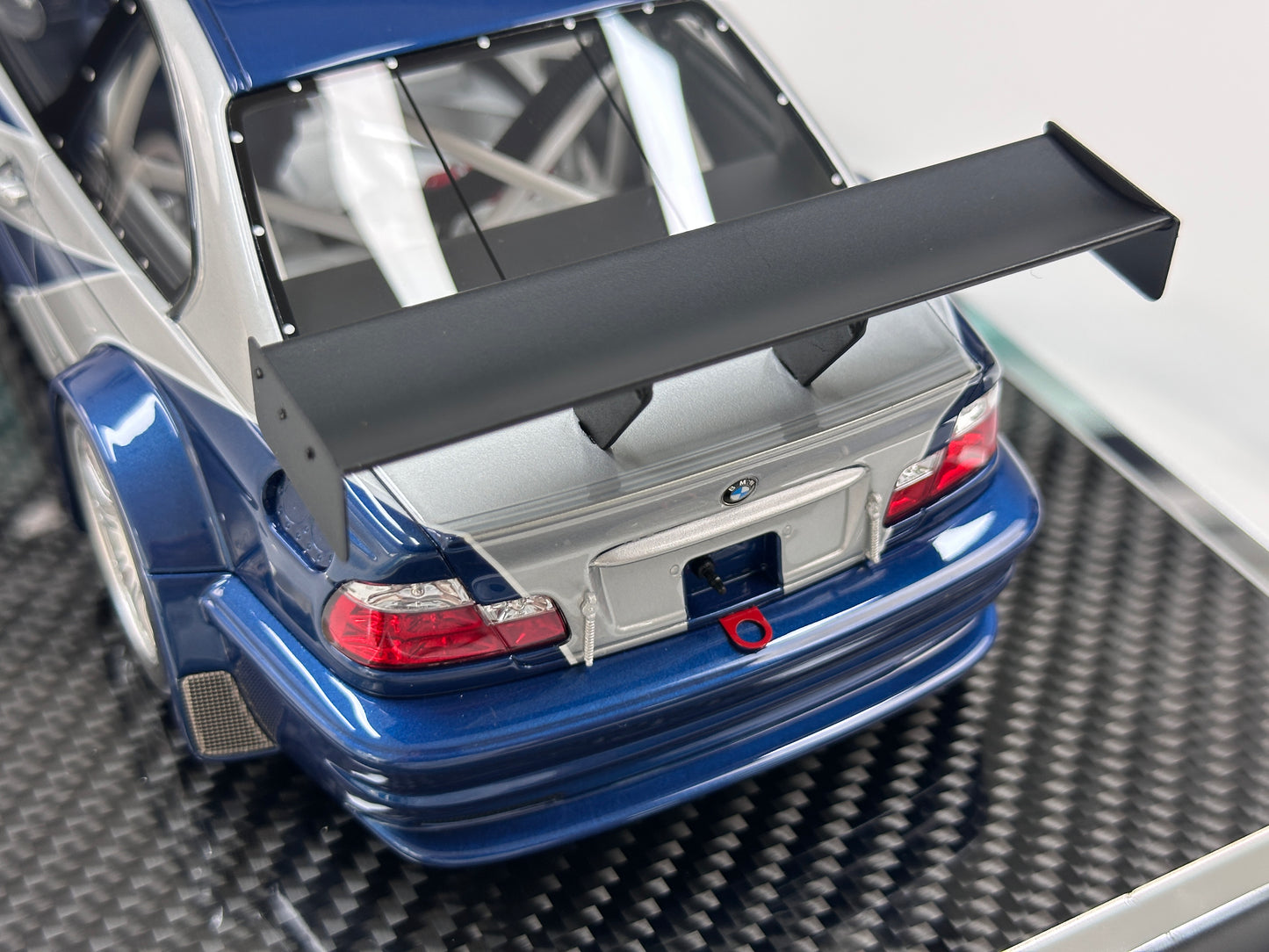 ZP 1/18 BMW M3 E46 GTR – *Need for Speed* Classic Blue & Silver Livery (ZP119)