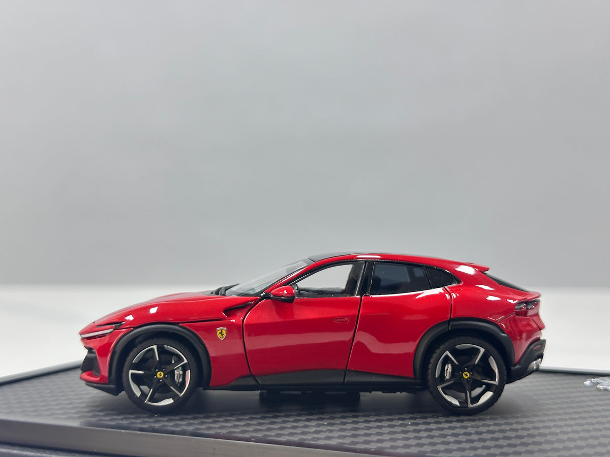 BBR 1/43 Ferrari Purosangue Die-cast Model (Fully Opening, Black Roof) – Standard Red (HE43001AST)