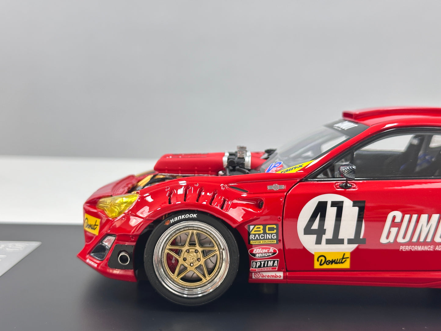 1/18 Ferrari 458 V8-swapped 86 (Red) – Factory Model 001