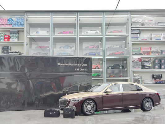 Almost Real 1/18 Mercedes-Maybach S-Class, Kalahari Gold/Tourmaline Red, 820122B