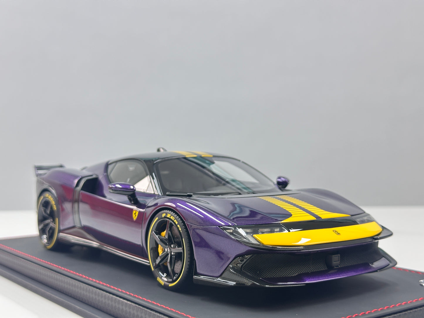 BBR 1/18 Ferrari 849 Testarossa Assetto Fiorano – Hong Kong Purple/Yellow Livery (P18276E)