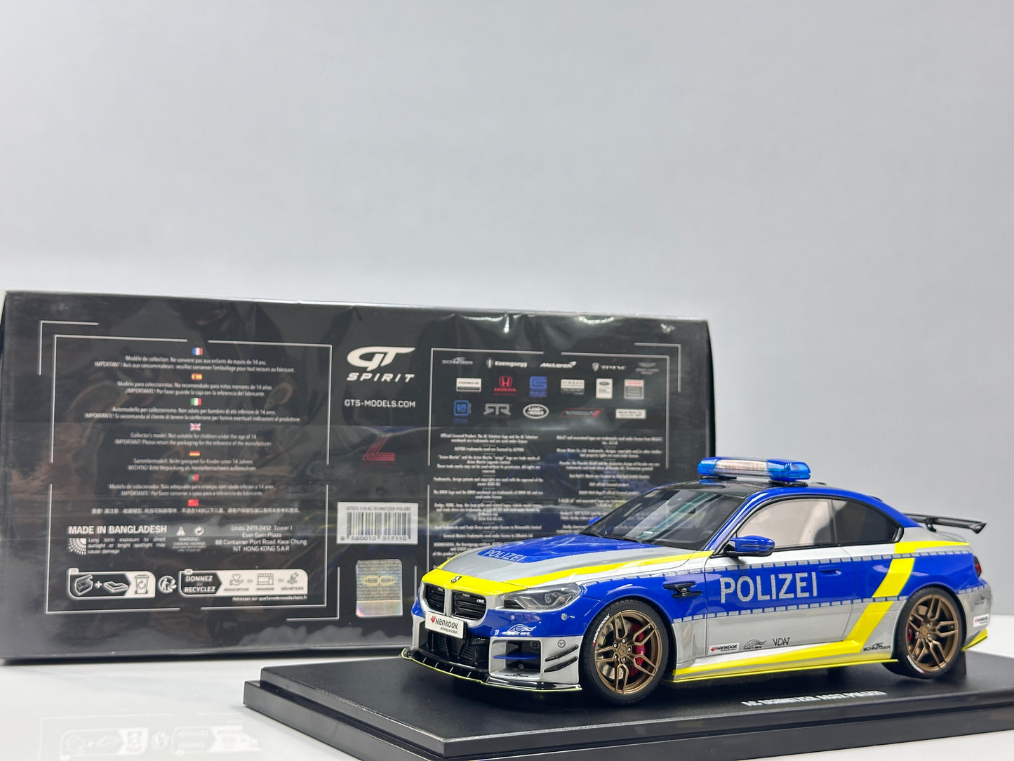 GT Spirit 1/18 BMW AC Schnitzer ACS2 Sport POLIZEI 2024 Blue Silver Livery GT573