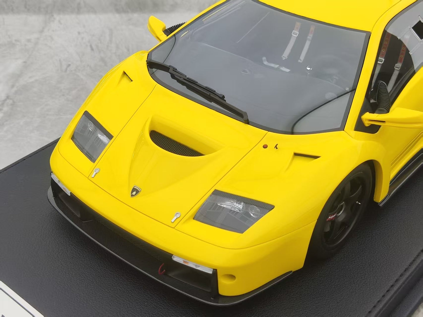 GL 1/12 Lamborghini Diablo GTR Yellow Simulation Model Car JS-GL003