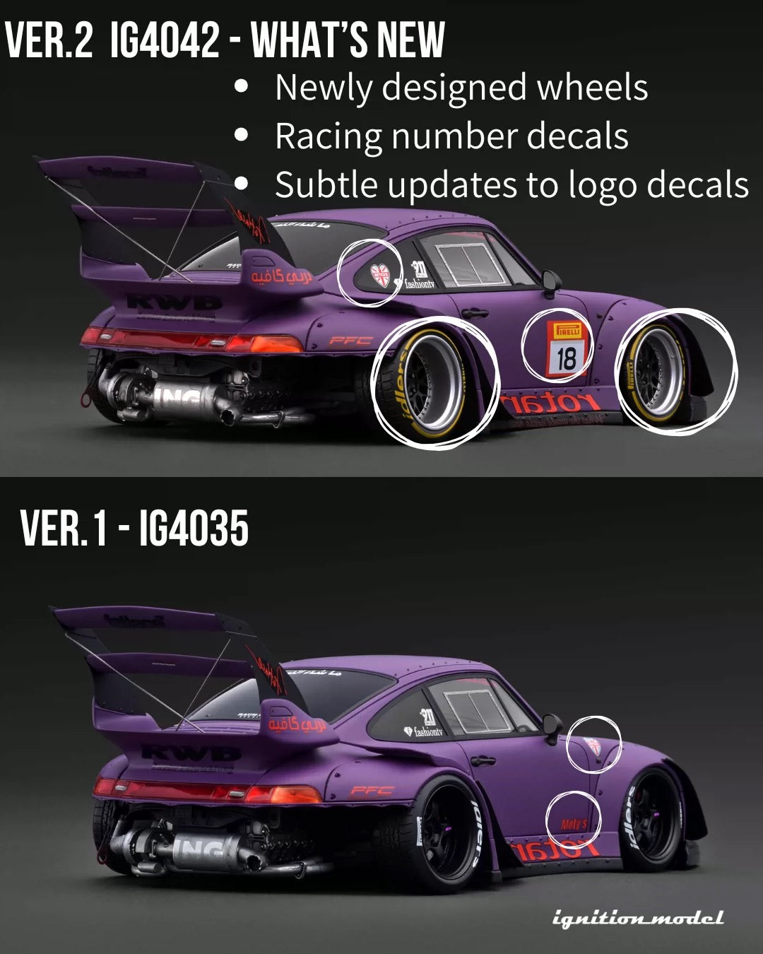 IG 1/18 Porsche RWB 993 Mr. Nakai Resin Model IG4042