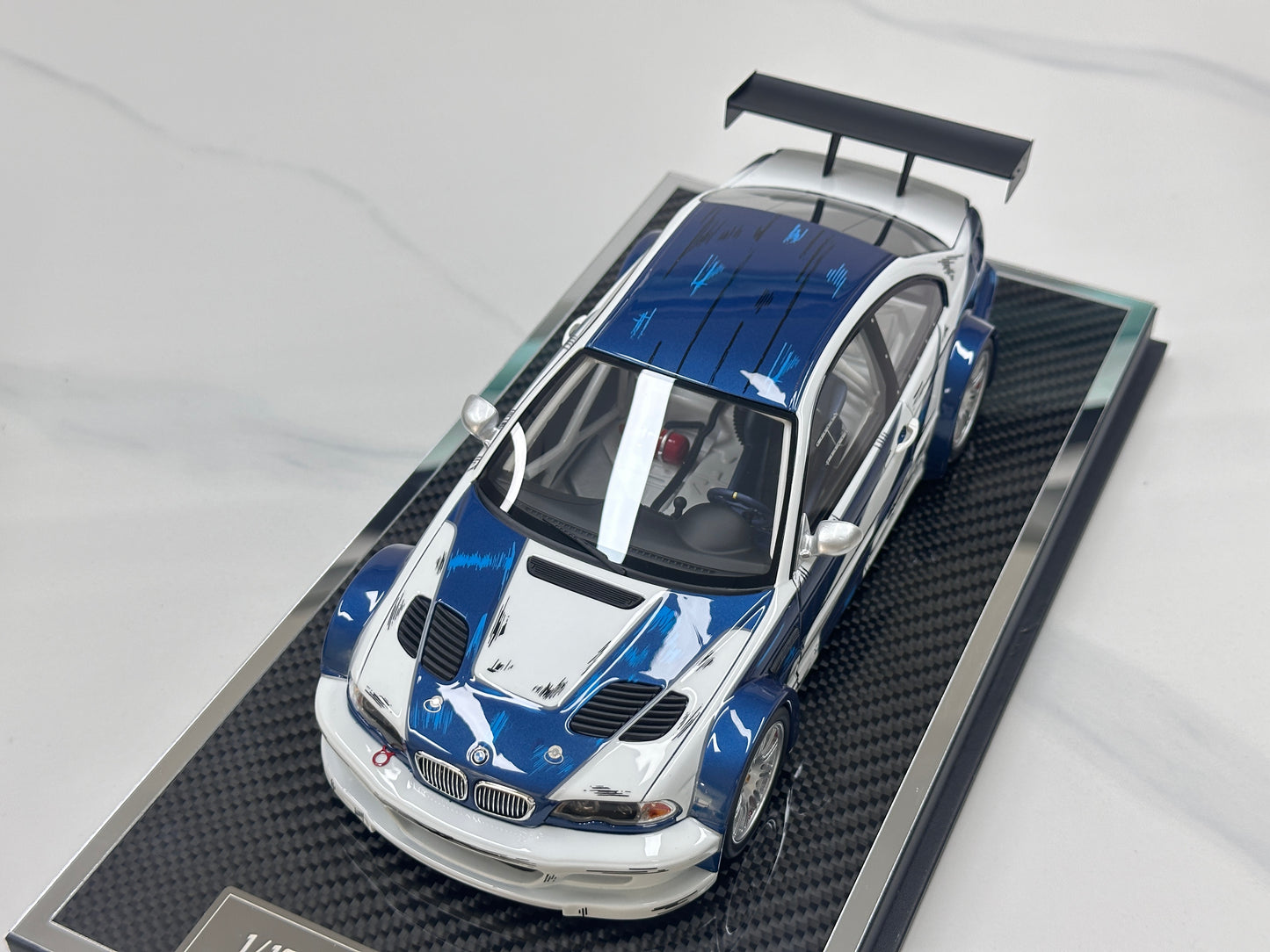 ZP 1/18 BMW M3 E46 GTR White/Blue ZP123