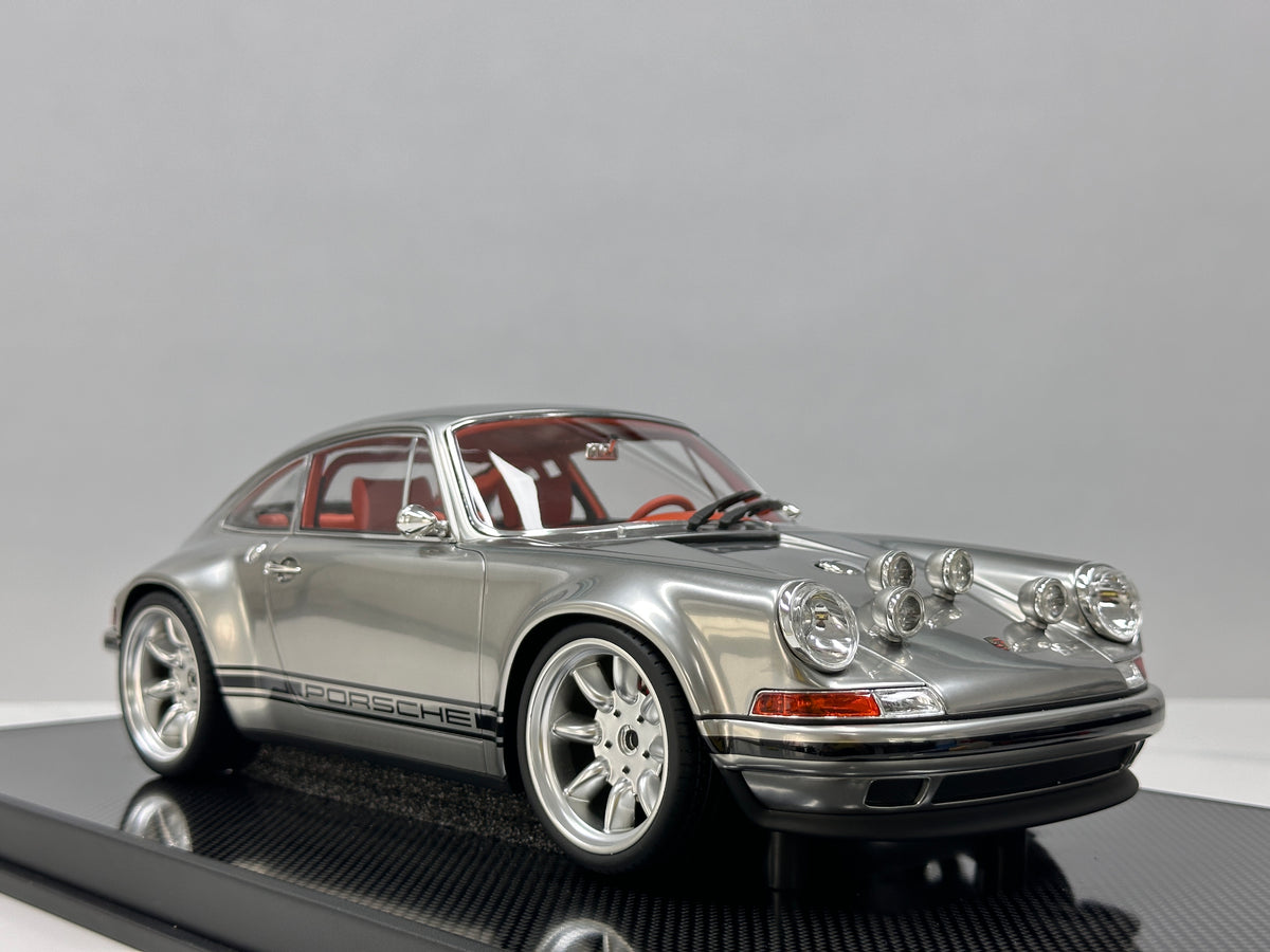 IVY 1/12 Porsche Singer, Matte Chrome with White Wheels IVY249