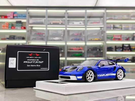 HH 1/18 Porsche 911 GT3 RS San Mano Blue HH536