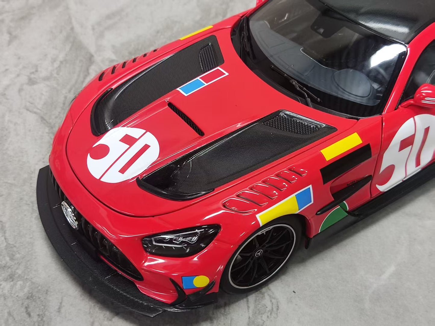 MINICHAMPS 1:18 Mercedes-AMG GT Black Series – Red with Livery (113032028)