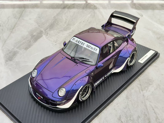 IG 1/18 Porsche RWB 993 Purple Limited Edition Car Model IG3739