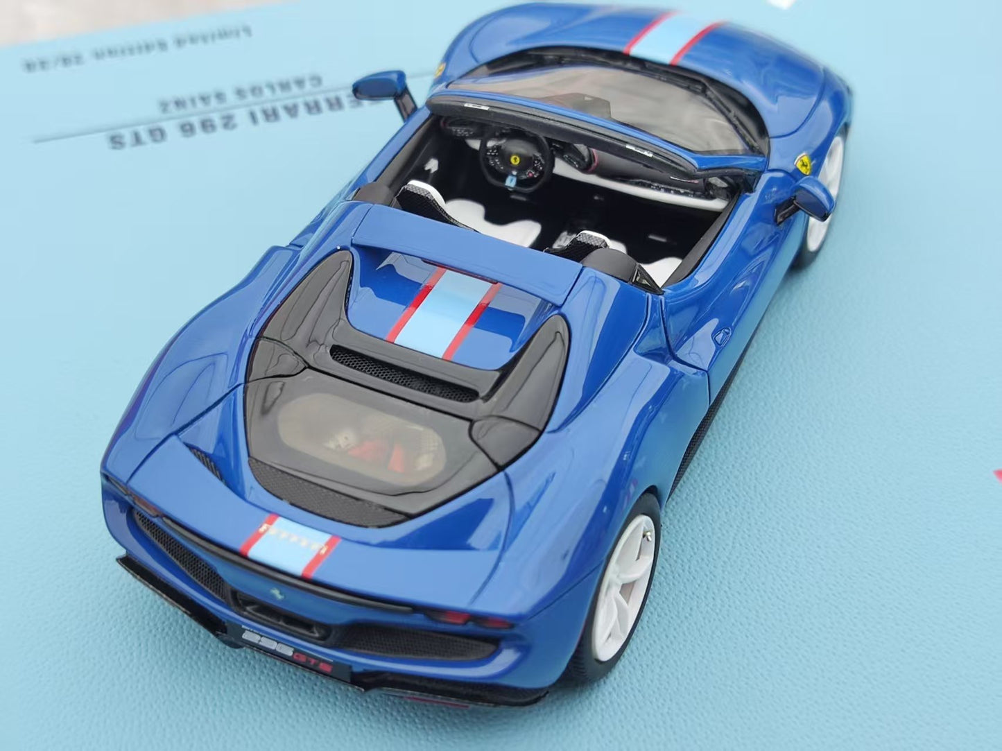 BBR 1/43 Ferrari 296 GTS Double Car Set Special Edition, Blue EMP112EX