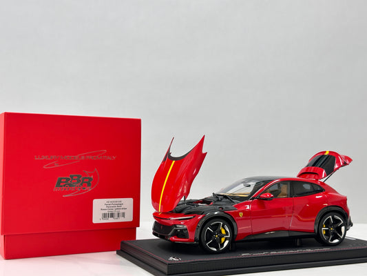 BBR 1/18 Ferrari Purosangue (Panoramic Roof Version) – Die-cast, Fully Opening – Standard Red Livery (HE180053B1DIE)