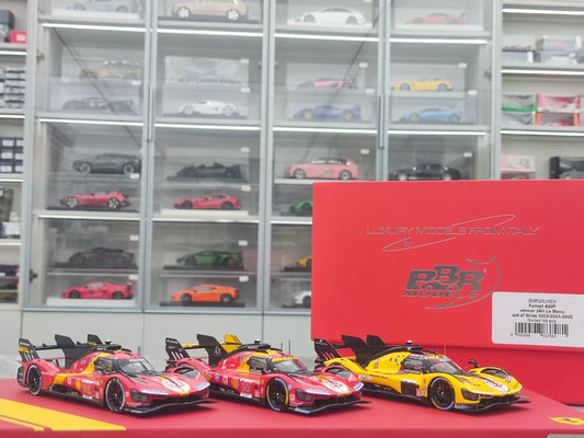 BBR 1/43 Ferrari 2023, 2024, 2025 Le Mans Three-Time Champion Special Edition Three-Car Set EMP25LMEX