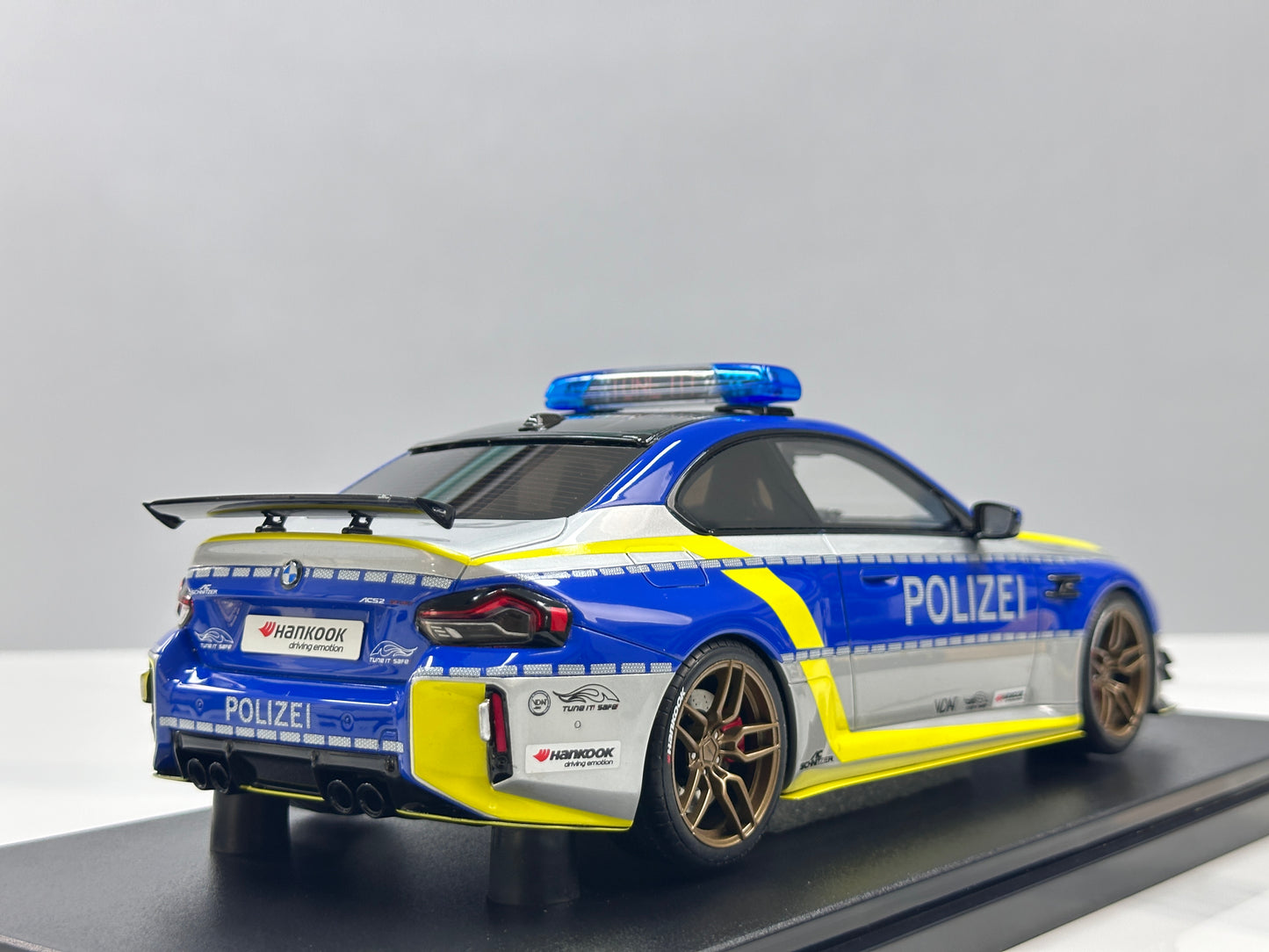 GT Spirit 1/18 BMW AC Schnitzer ACS2 Sport POLIZEI 2024 Blue Silver Livery GT573