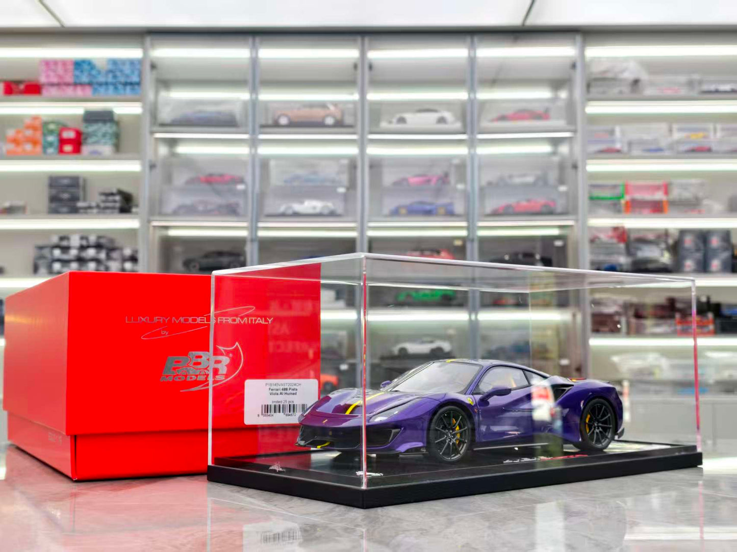 BBR 1/18 Ferrari 488pista Arabian Purple P18145VAST2024CH