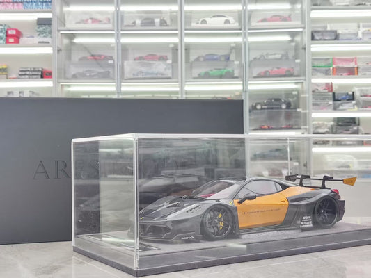 ARES MODEL 1/18 Ferrari 458 GT Carbon Black/Gold ARES012