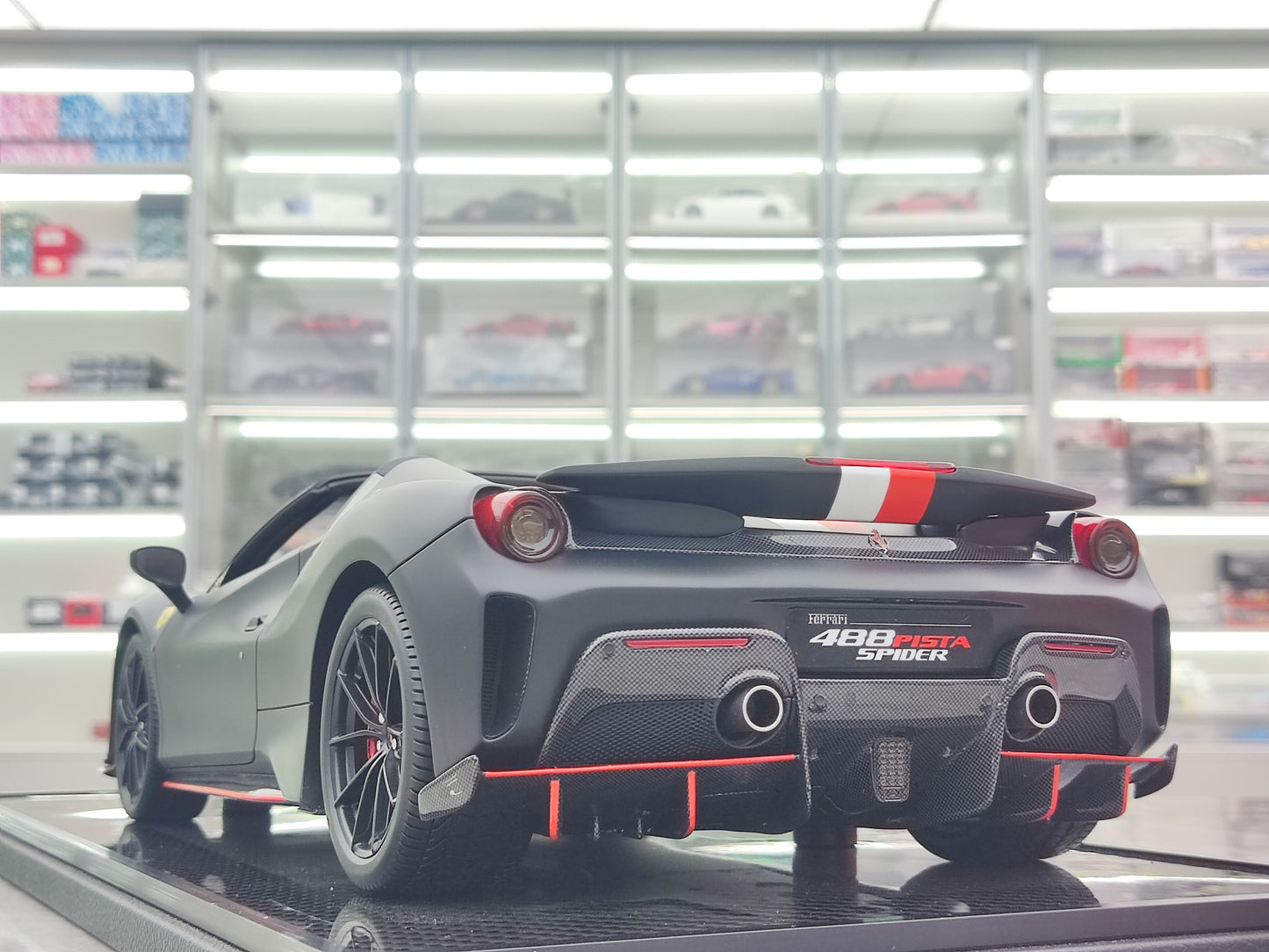 BBR 1/12 Ferrari 488 Pista Spider Leclerc Matte Black BBR1225CL