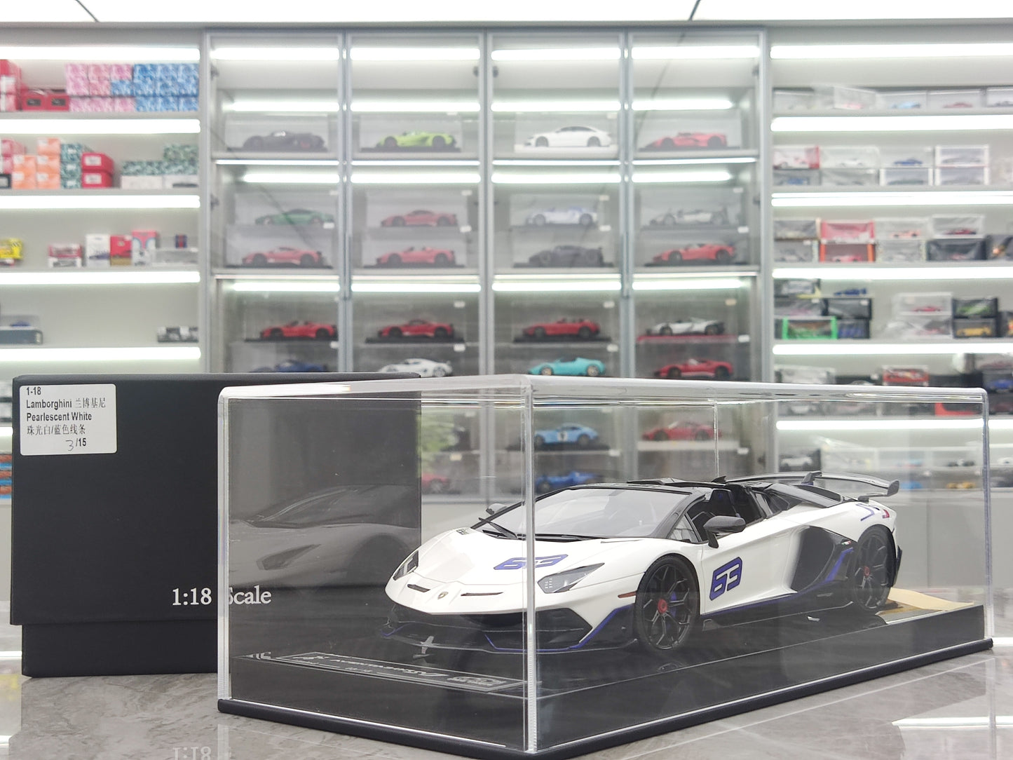 RUNNER 1/18 Lamborghini SVJ Limited Edition Model Car Collectible