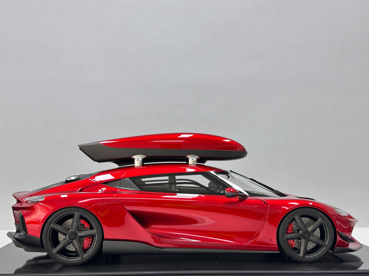 Frontiart 1/12 Koenigsegg Gemera with Roof Rack – Candy Red (FA206)