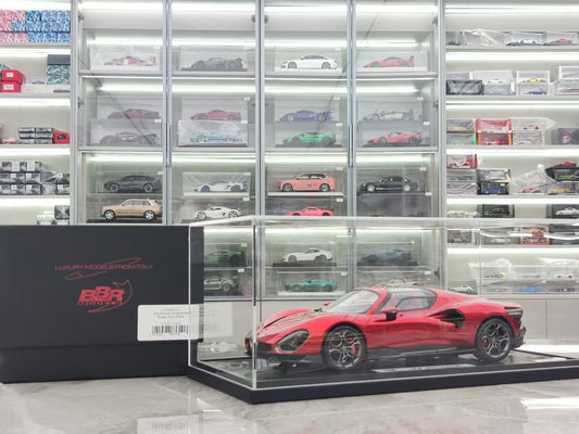BBR 1/18 Alfa Romeo 33 Stradale Carbon Base Red Car Model P18264ACH
