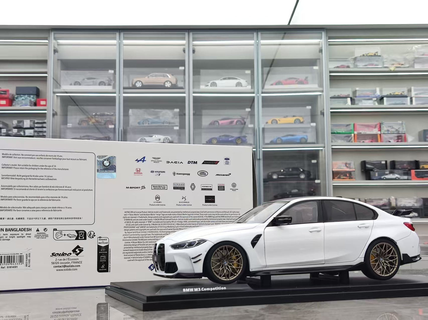 Solido 1/18 BMW M3 (G80) Performance Parts Alpine Weiss Uni, White, S1814301