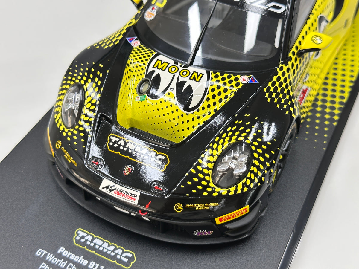 TARmac Works 1/18 Porsche 911 GT3 R – GT World Challenge Asia – Black/Yellow Livery – T18-008-25FUJ13