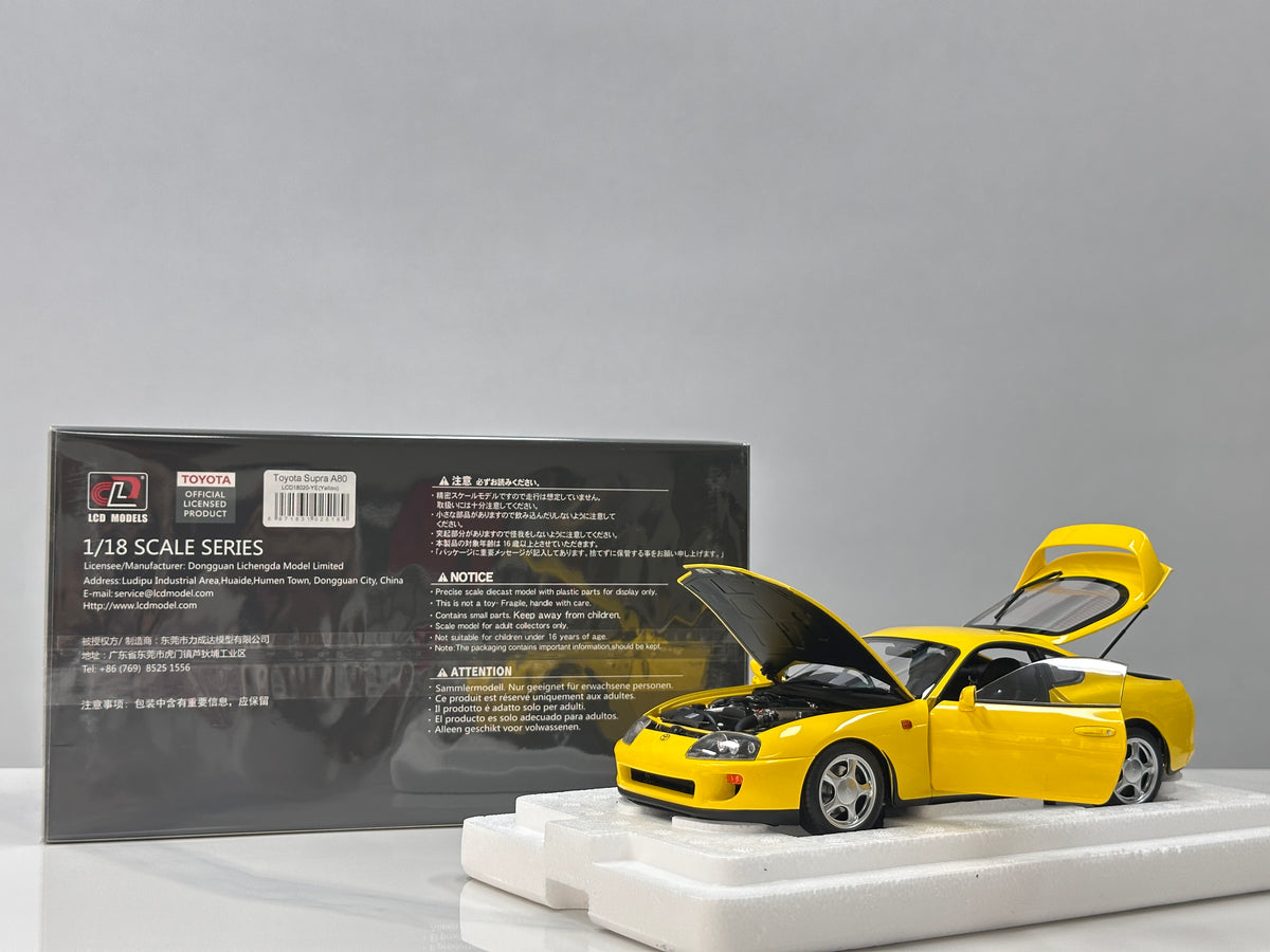 LCD 1/18 Toyota Supra A80 (Yellow) LCD18020-YE