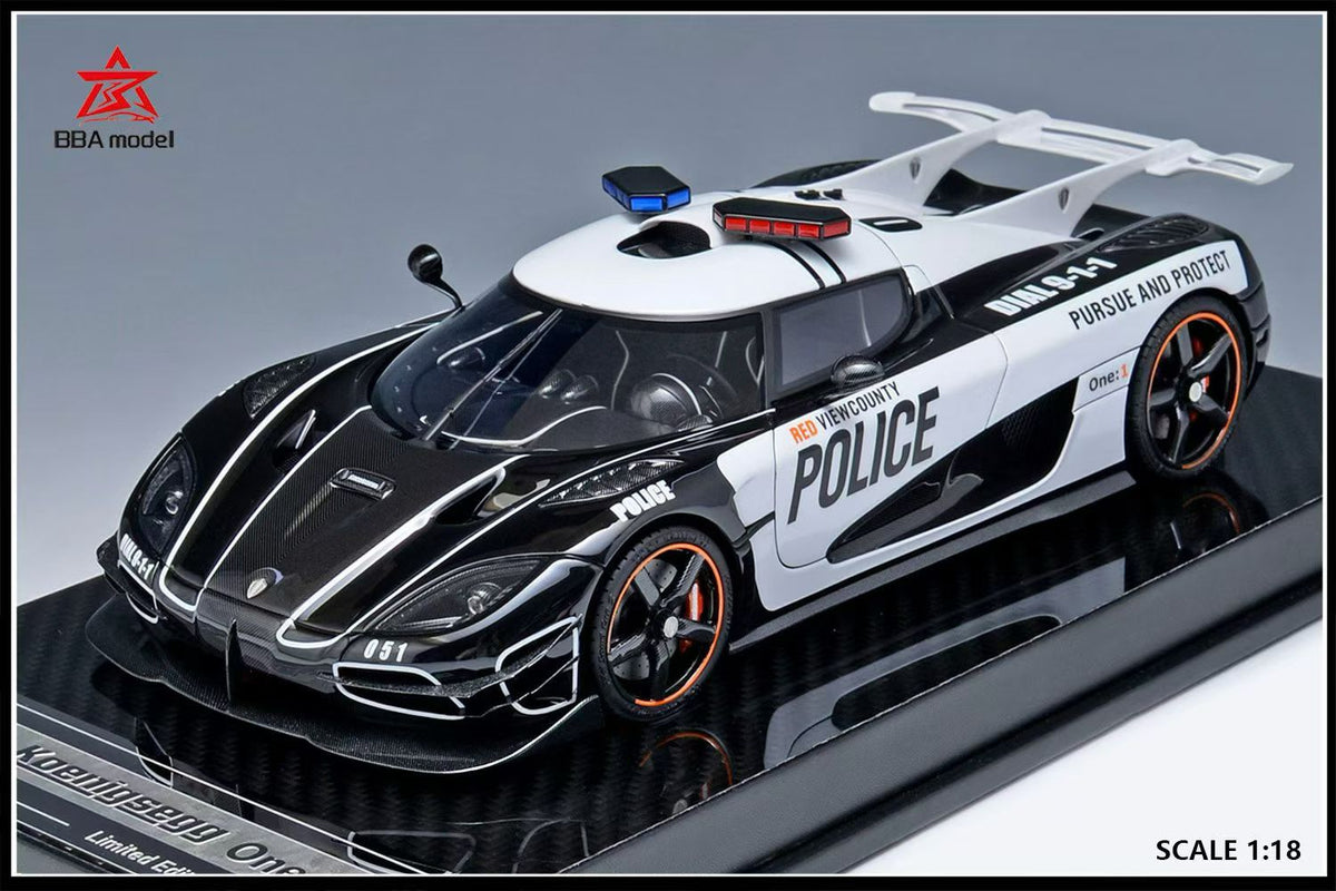 BBA Model 1:18 Koenigsegg One:1 Limited Edition Resin Supercar Model