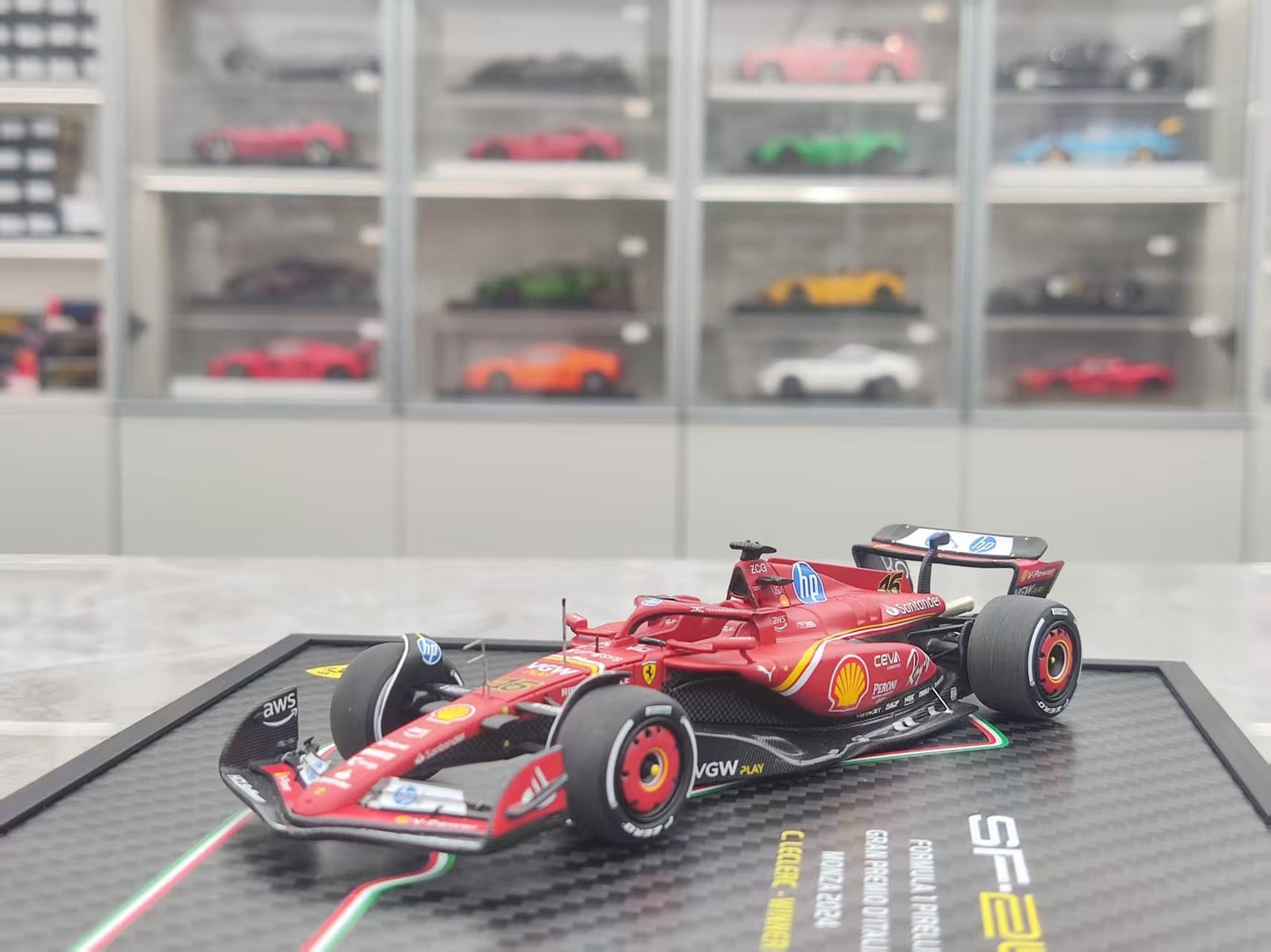 BBR 1/43 Ferrari SF24 MONZA GP 2024 LECLERC WINNER 16# Red BBRC307ACOFCH