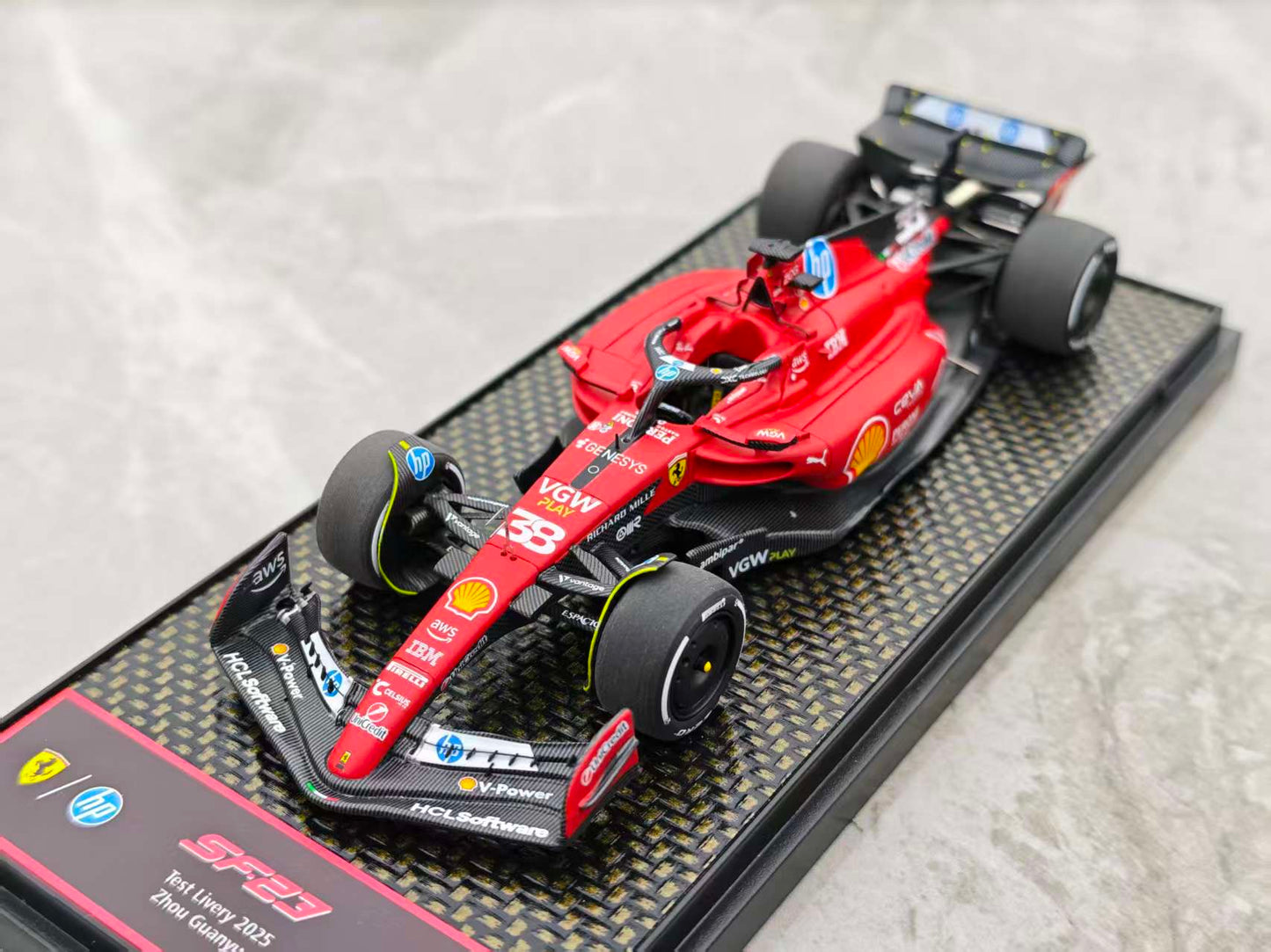 BBR 1/43 Ferrari F1 FIORANO TEST 2025 MR. Zhou SF-23/38# Red BBRC32038CH