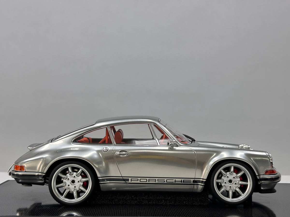 IVY 1/12 Porsche Singer, Matte Chrome with White Wheels IVY249